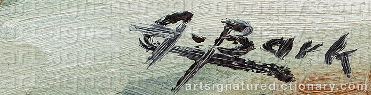 Authentic signature by Arne BARK on Painting/Watercolour artwork