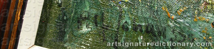 Authentic signature by Alf JOHANSSON on artwork