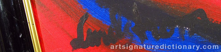 Close-up details showing Bengt LINDSTRÖM signature forgery characteristics