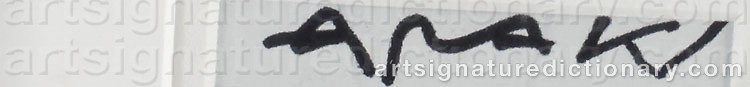 Authentic signature by Nobuyoshi ARAKI on artwork