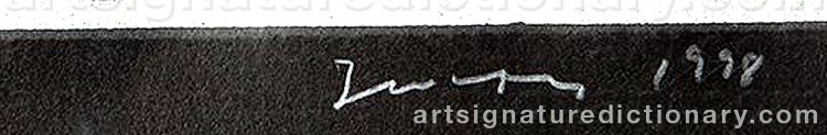 Authentic signature by Terry WINTERS on  artwork
