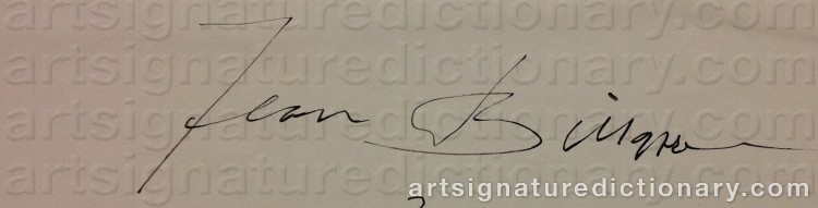 Authentic signature by Jean BILLGREN on  artwork