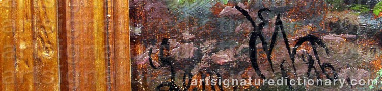 Authentic signature by Emil WENNERWALD on  artwork