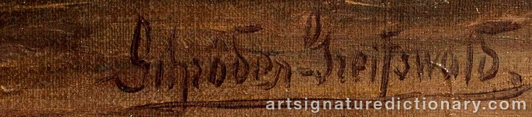 Authentic signature by Max SCHRÖDER-GREIFSWALD on Painting/Watercolour artwork