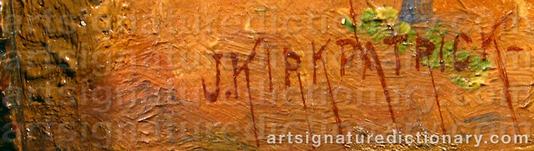 Authentic signature by Joseph KIRKPATRICK on Painting/Watercolour artwork