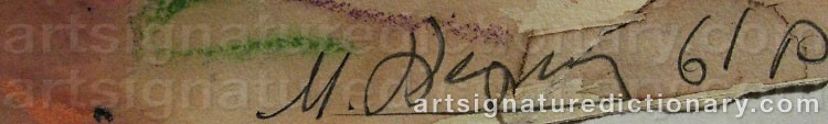 Authentic signature by Nicolas GLOUTCHENKO on artwork