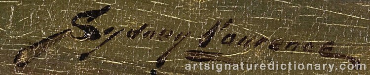 Authentic signature by Sydney Mortimer LAURENCE on Painting/Watercolour artwork