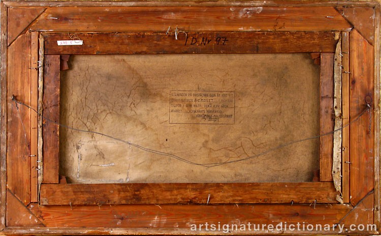 Close-up details showing Claude MONET signature forgery characteristics