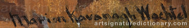 Signature by Marion Kavanagh WACHTEL
