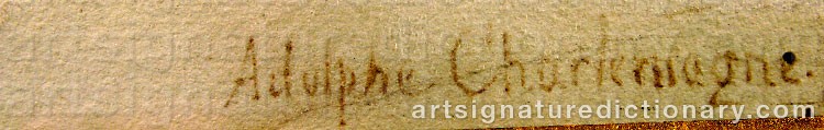 Signature by Adolphe Iosifovich CHARLEMAGNE