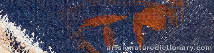 Authentic signature by Tuulikki PIETILÄ on artwork