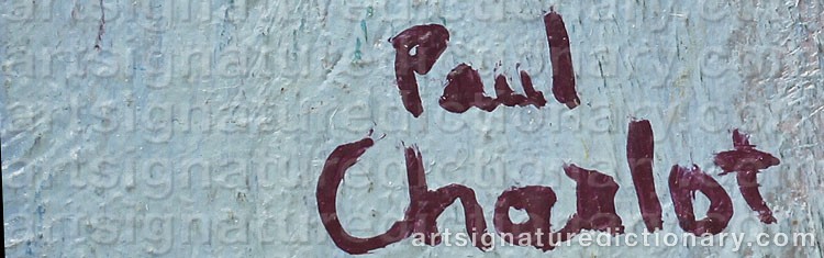 Authentic signature by Paul CHARLOT on artwork