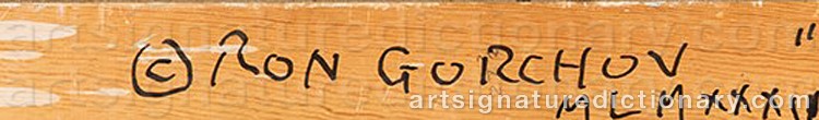Authentic signature by Ron GORCHOV on  artwork