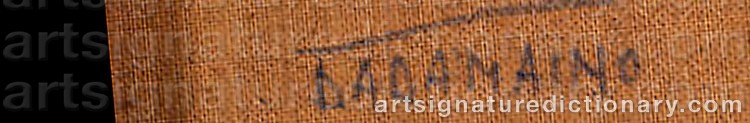 Authentic signature by DADAMAINO on artwork