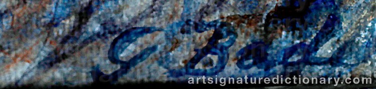 Authentic signature by Gunilla BADE on  artwork