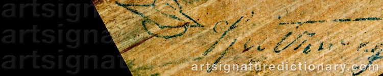 Authentic signature by Carl SPITZWEG on  artwork