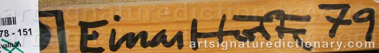 Signature by Einar HÖSTE