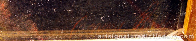 Authentic signature by John RUSSELL on  artwork