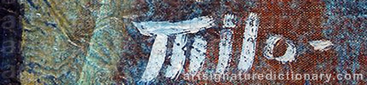 Authentic signature by Carlos TRILLO on Painting/Watercolour artwork
