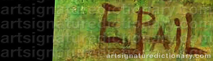 Authentic signature by Edouard PAIL on artwork