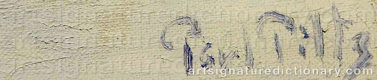 Authentic signature by Paul PILTZ on artwork