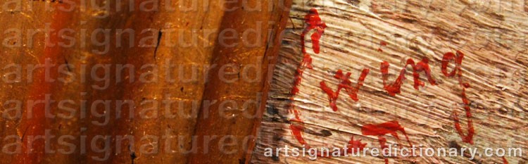 Authentic signature by George Edwin EWING on  artwork