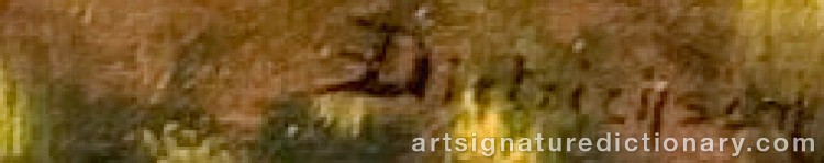 Authentic signature by Severino DIETRICHSON on  artwork