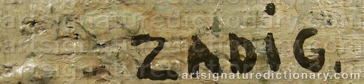 Signature by Jaques ZADIG