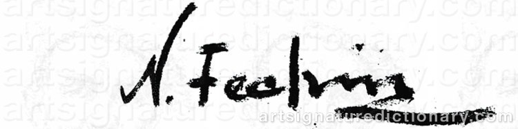 Signature by Nikolai Ivanovich FECHIN