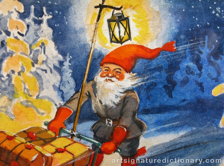 Close-up details showing Jenny NYSTRÖM signature forgery characteristics