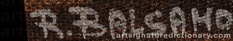 Authentic signature by Renato BALSAMO on artwork