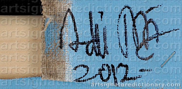 Authentic signature by André HÄGERTZ on  artwork