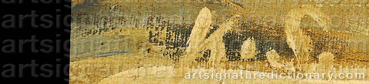 Authentic signature by Kurt SAMNEE on  artwork