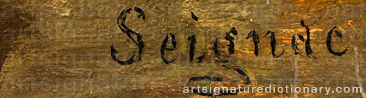 Authentic signature by Paul SEIGNAC on Painting/Watercolour artwork