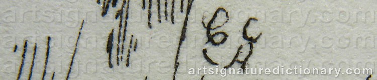 Authentic signature by Emma ÅKERMAN on  artwork