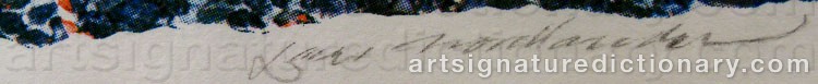 Authentic signature by Lars NORDLANDER on  artwork