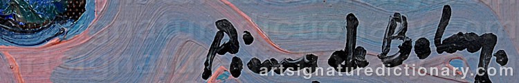 Authentic signature by Pierre De BELAY on artwork