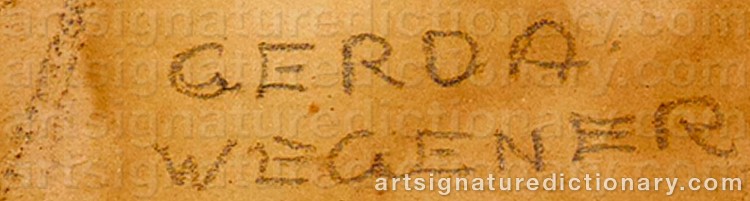 Signature by Gerda WEGENER