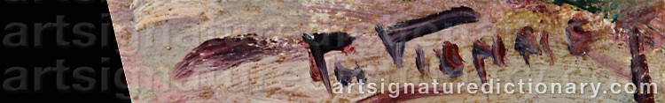 Authentic signature by Charles VIONNET on artwork