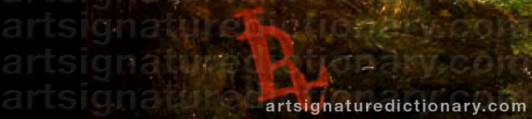 Authentic signature by Louis Ludwig REINHARDT on  artwork