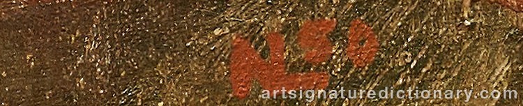 Authentic signature by Nikolaus Larsson (Sami Artist) BLIND on  artwork