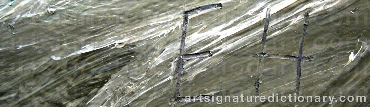 Authentic signature by Ebba HAMMARSKIÖLD on artwork