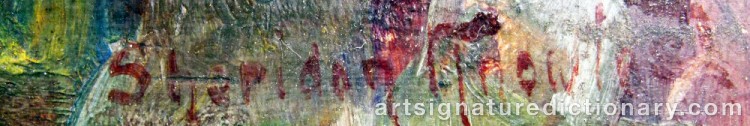 Authentic signature by George Sheridan KNOWLES on artwork