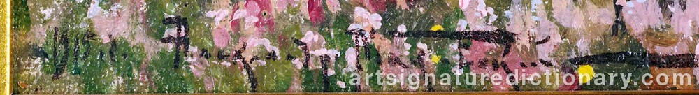 Authentic signature by Aleksandr Vladimirovic MAKOVSKIJ on Painting/Watercolour artwork