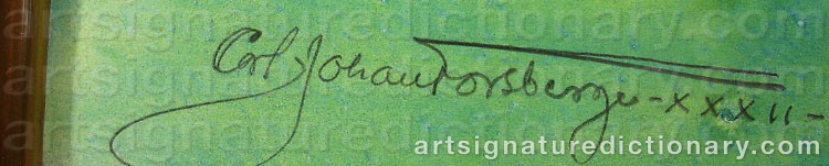 Signature by Carl Johan FORSBERG