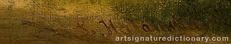 Authentic signature by Ludwig HALAUSKA on artwork