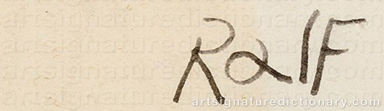 Signature by Alberech Ralf Winckler ‘A. R.’ PENCK