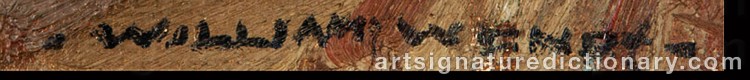 Authentic signature by William WENDT on Painting/Watercolour artwork