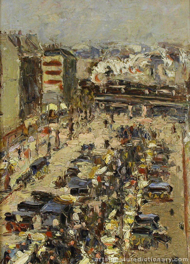 Close-up details showing Konstantin Alexeievich KOROVIN signature forgery characteristics