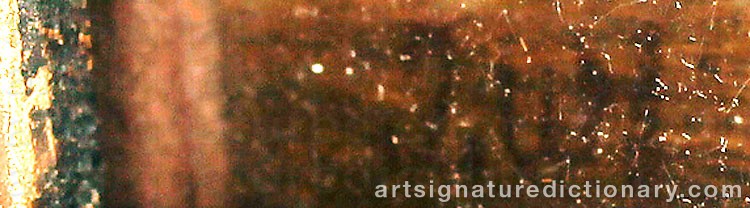 Authentic signature by Joseph WOLFRAM on  artwork